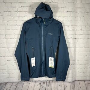 Rab Kinetic 2.0 Jacket Mens Small Blue Waterproof Proflex QWG-74